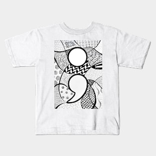 Semicolon Zentangle Kids T-Shirt